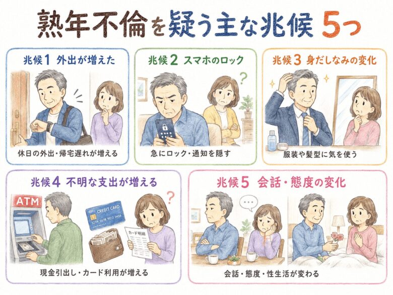 3章 熟年不倫を疑う主な兆候5つ