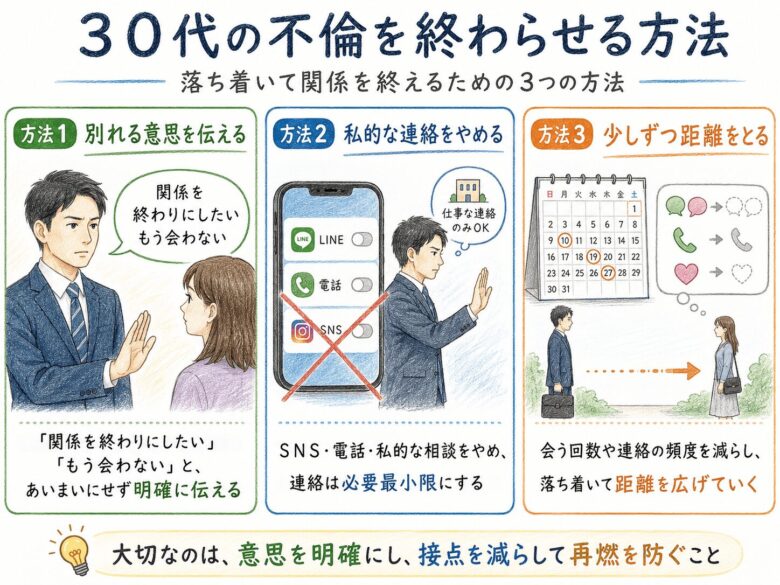 ５章　３０代の不倫を終わらせる方法３つ