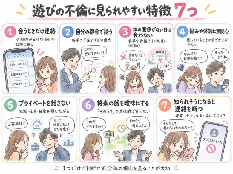 １章　遊びの不倫の特徴７つ