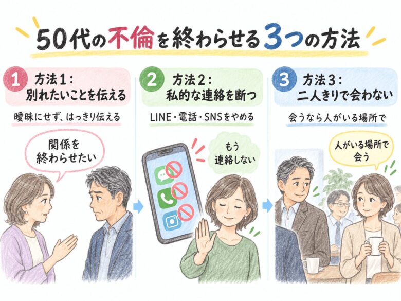 6章 50代の不倫を終わらせる方法3つ