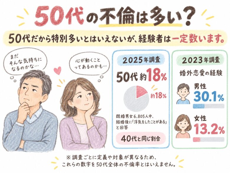 １章　５０代の不倫は多い？アラフィフ不倫の実態