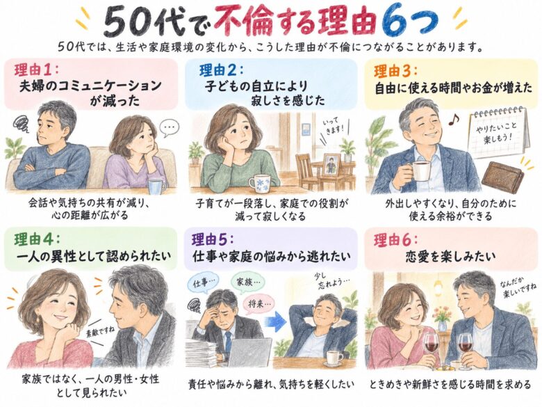 2章 50代で不倫する理由6つ|男性・女性の心理